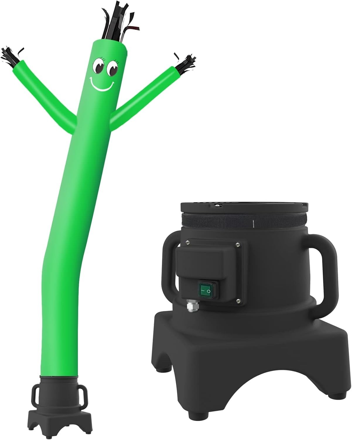 8FT Inflatable Waving Man Fly Puppet Dancer with Blower Green