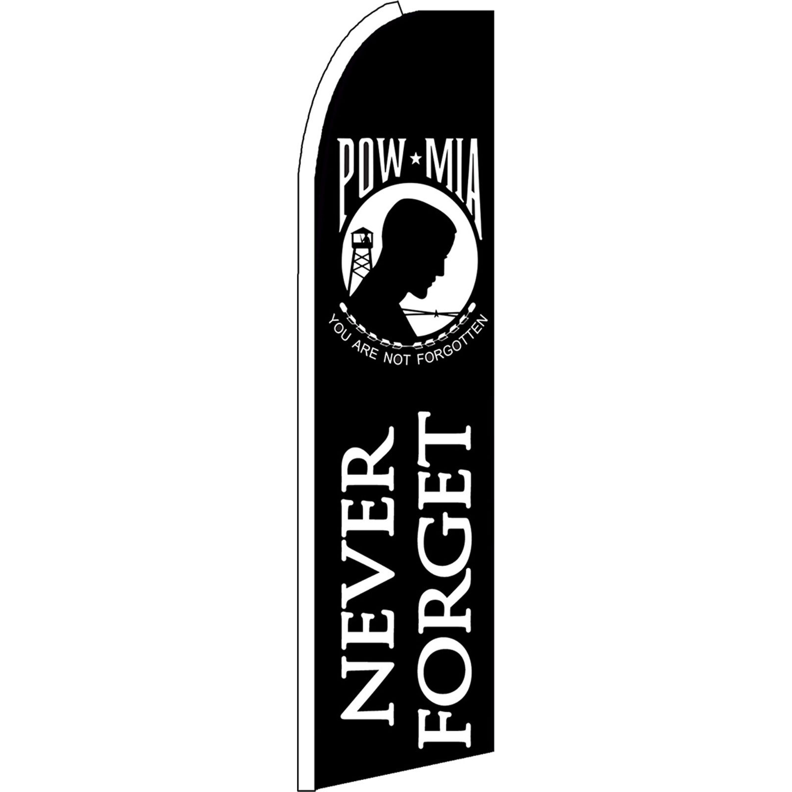POW – MIA 2 1/2 ft X 11 1/2 ft Swooper Flag