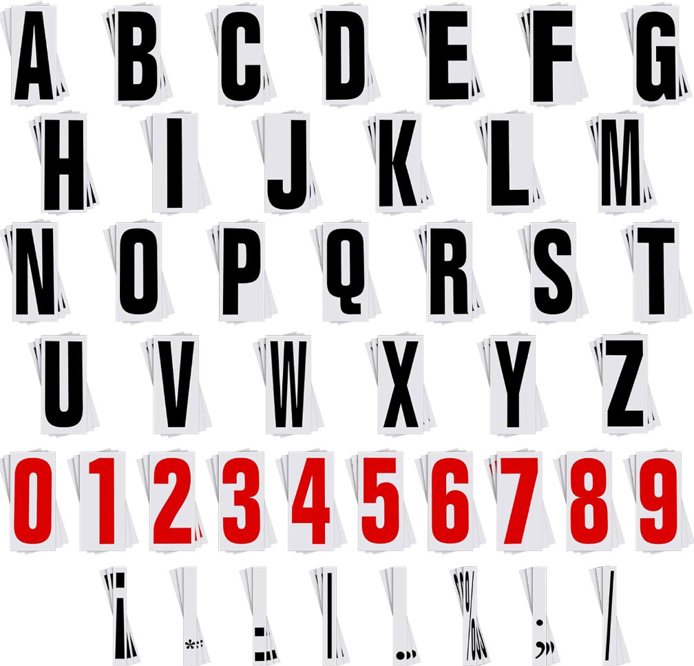 400 Pcs Marquee Sign Letters Flexible Plastic Letters on Flexible Panel for Outd