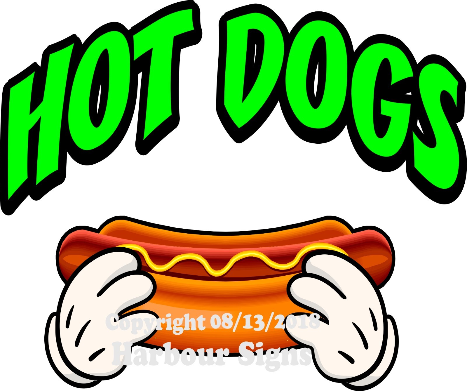 Hot Dogs DECAL (Choose Your Size & Color) Concession Food Truck Sticker M