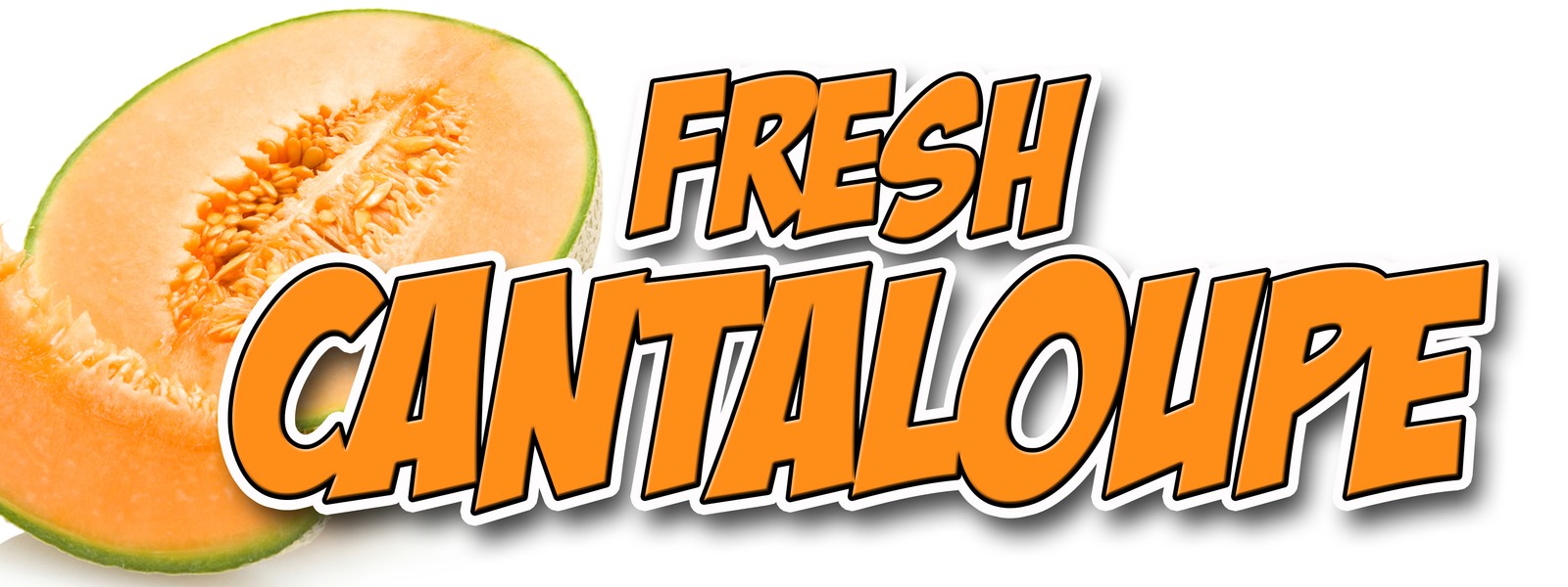 FRESH CANTALOUPE DECAL sticker fruit harvest fresh market produce