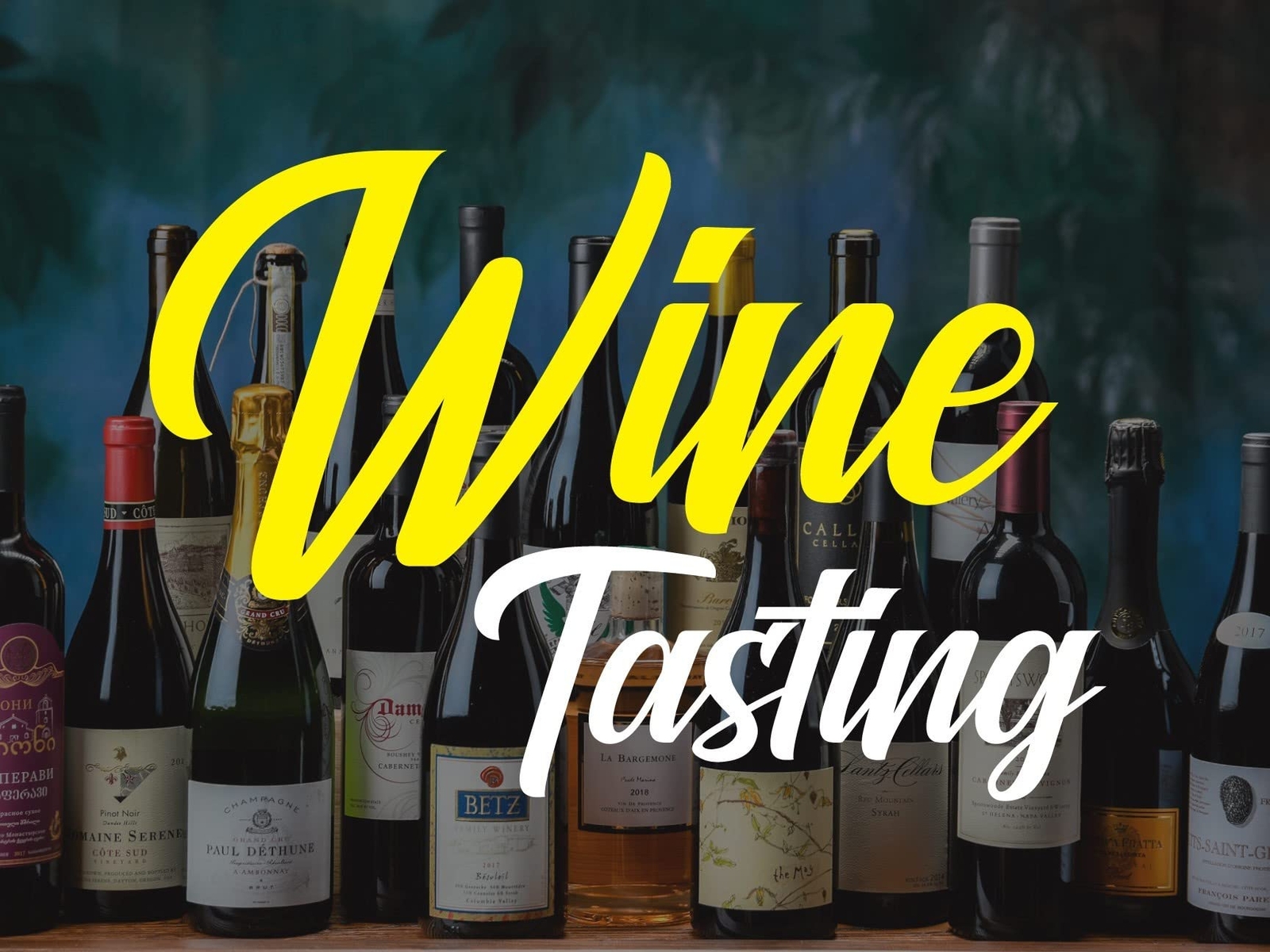Wine Tasting | Sidewalk Yard Sign with Metal Stakes | 24&Prime;W x 18&Prime;H