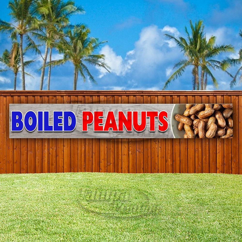 BOILED PEANUTS Advertising Food Snack Vinyl Banner Flag Sign USA XL01522