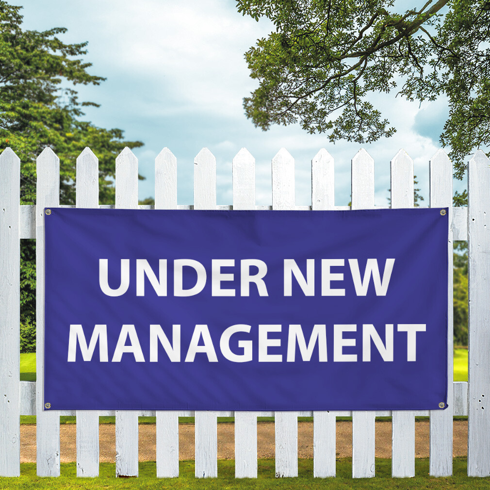 Vinyl Banner Multiple Sizes Under New Management Advertising Printing I Business