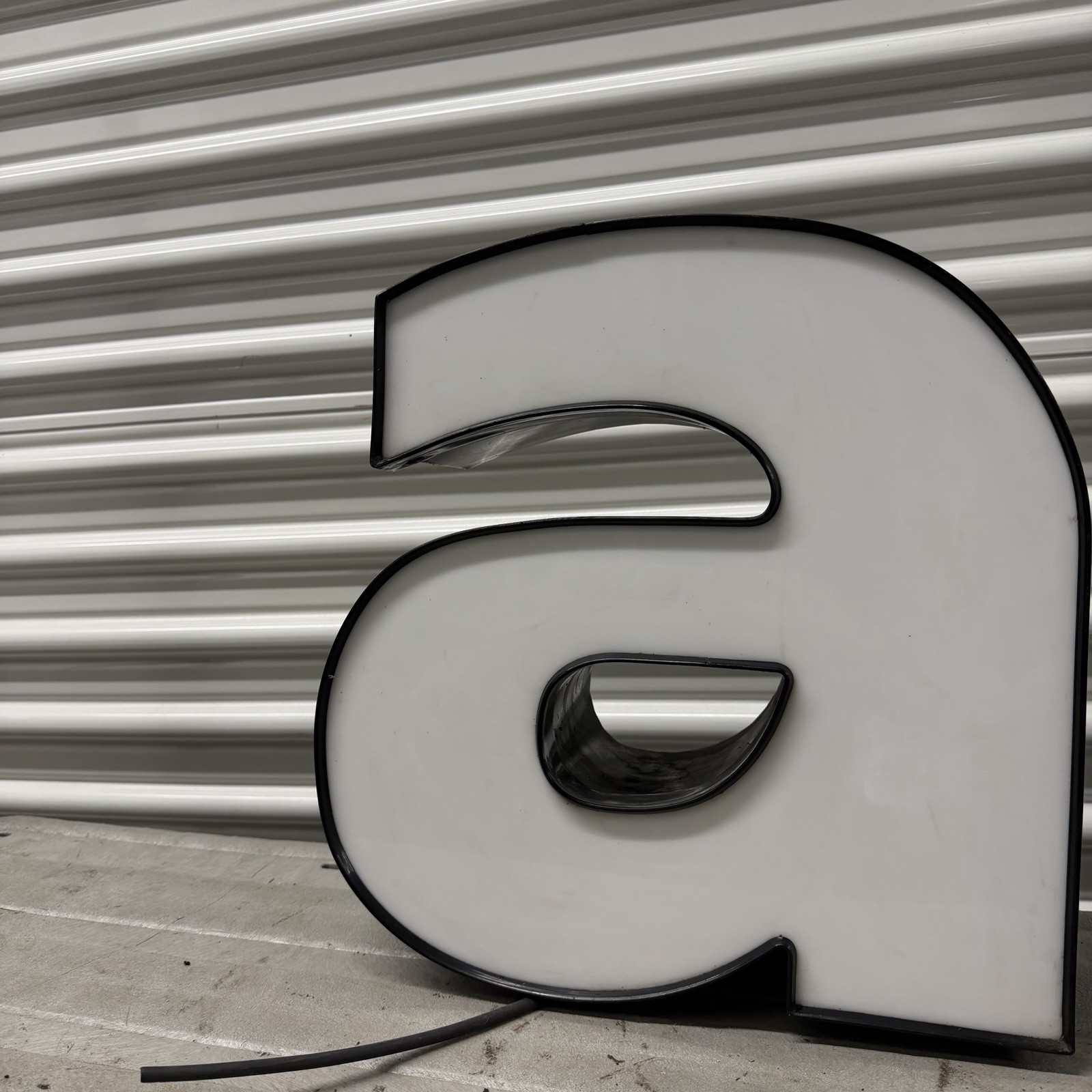Vintage Illuminated Channel Letter “a” Store Sign Neon Commercial For Parts