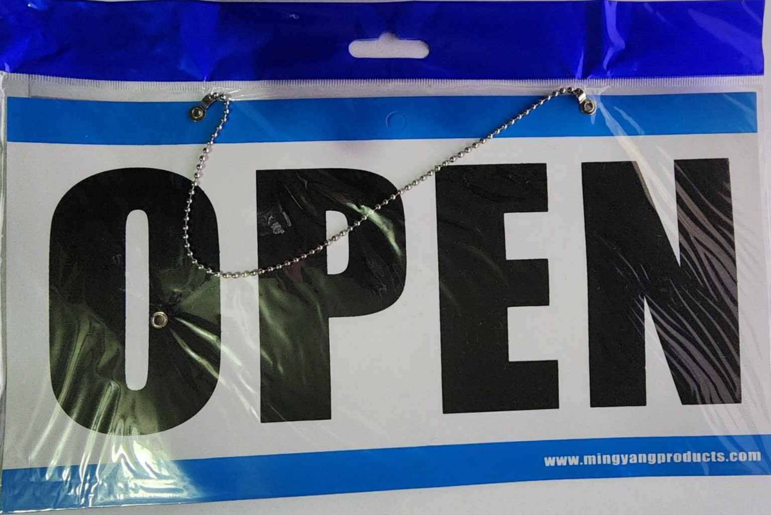 Open and Closed Sign, Plastic, with Hanging Chain, Dual Sides with “Will Return”