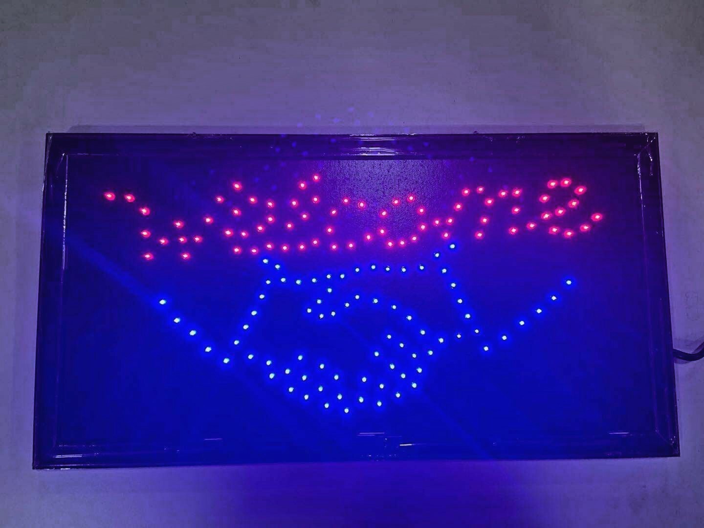 Animated Motion Running LED Business OPEN Sign + On/Off Switch Bright Light Neon