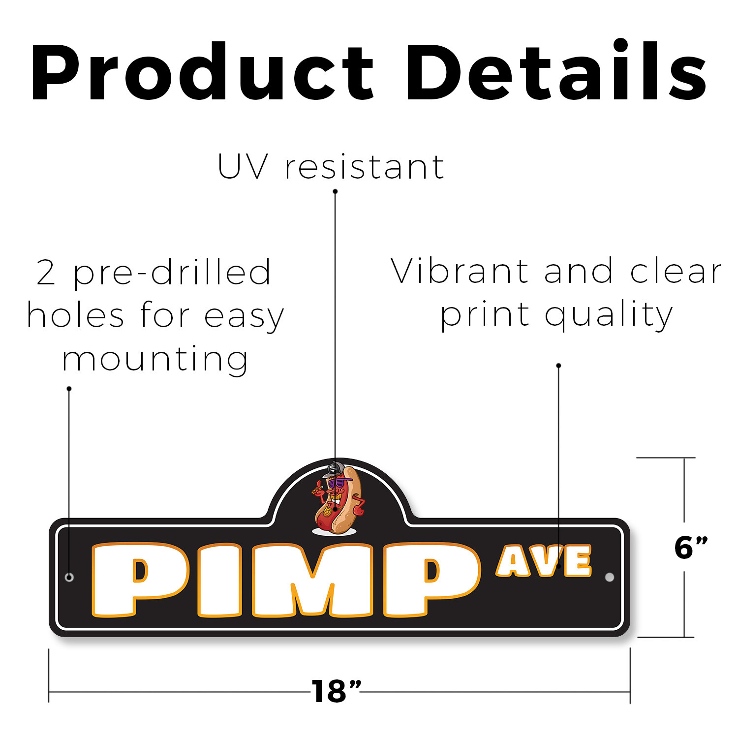 Pimp Plastic Street Sign Crossing Xing Gift Novelty Funny