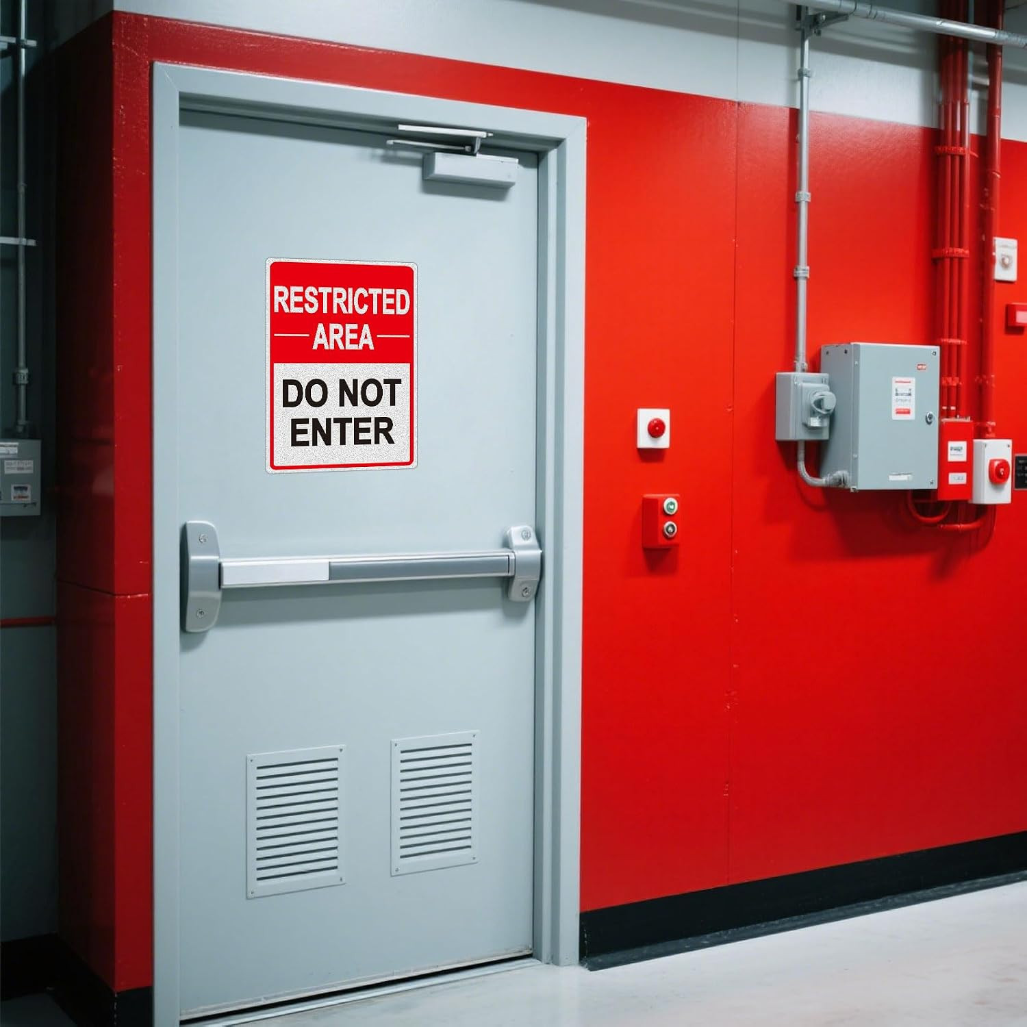 Do Not Enter Sign, Restricted Area 2 Pack 7X10 Inch | Durable Reflective Vinyl S
