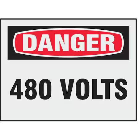 Brady 21000Ls Danger Label, Electrical Hazard, Pk8, 21000Ls