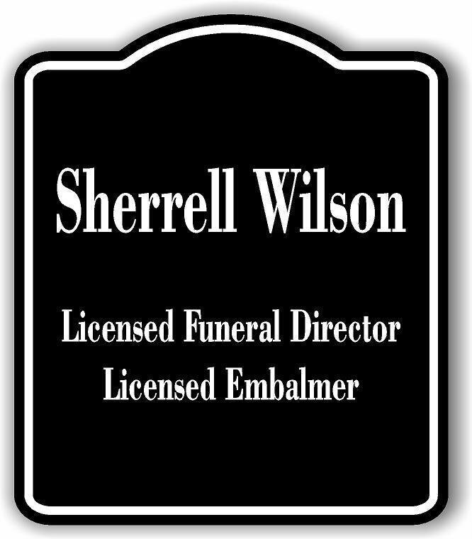 Sherrell Wilson BLACK Aluminum Composite Sign