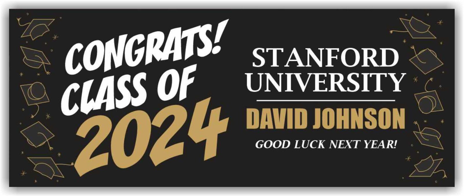 CLASS OF 2024 Advertising Banner Vinyl Mesh Sign School University Graduate
