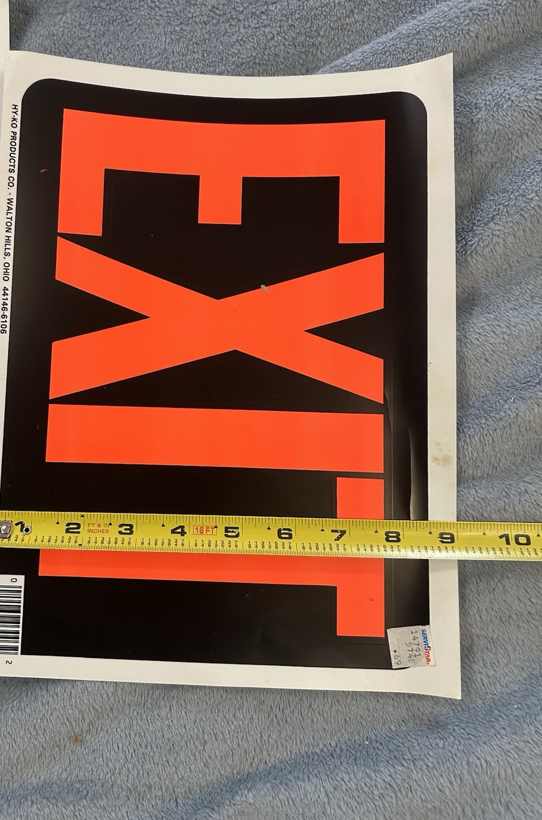 Lot Of 2 Red & White Flexible Plastic « EXIT » Sign 9X12 Inch US Seller