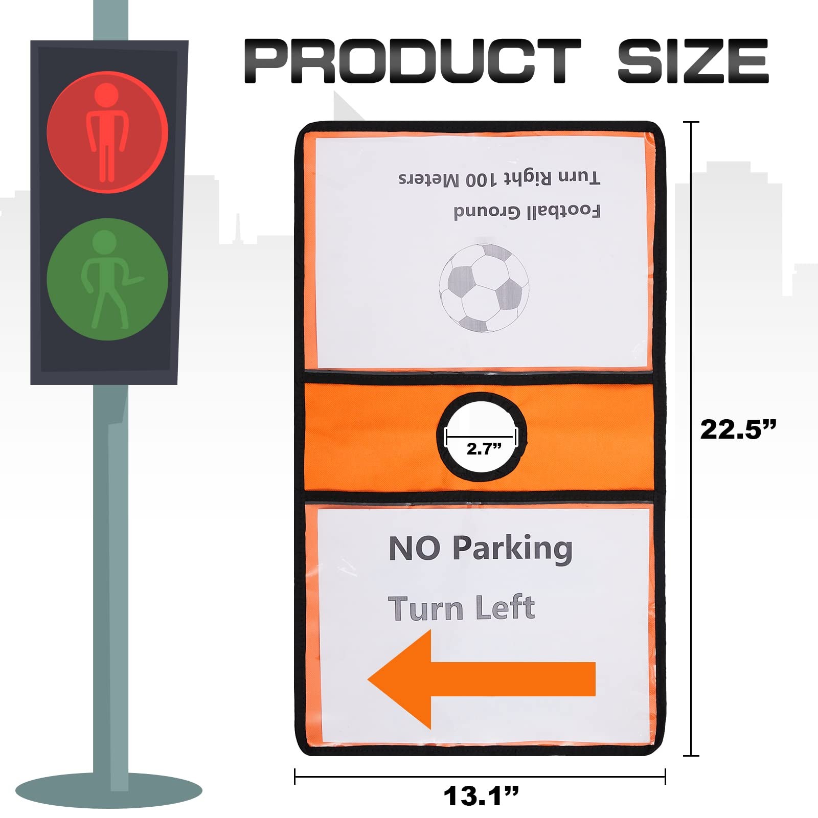 Amylove Set Of 12 Traffic Cone Sleeve For Caution Traffic Cone Covers Pockets