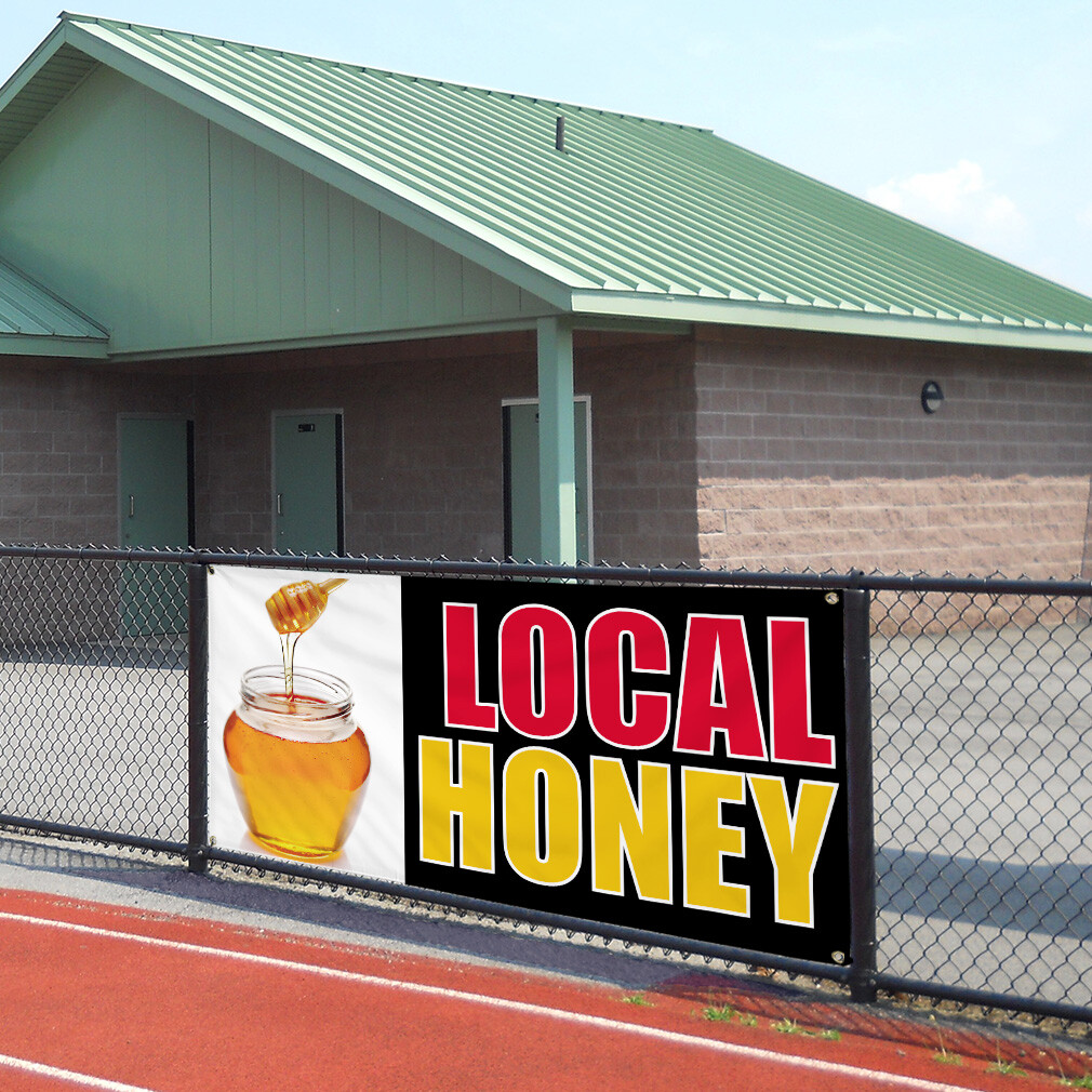 Vinyl Banner Multiple Sizes Local Honey Outdoor Advertising Printing A Outdoor