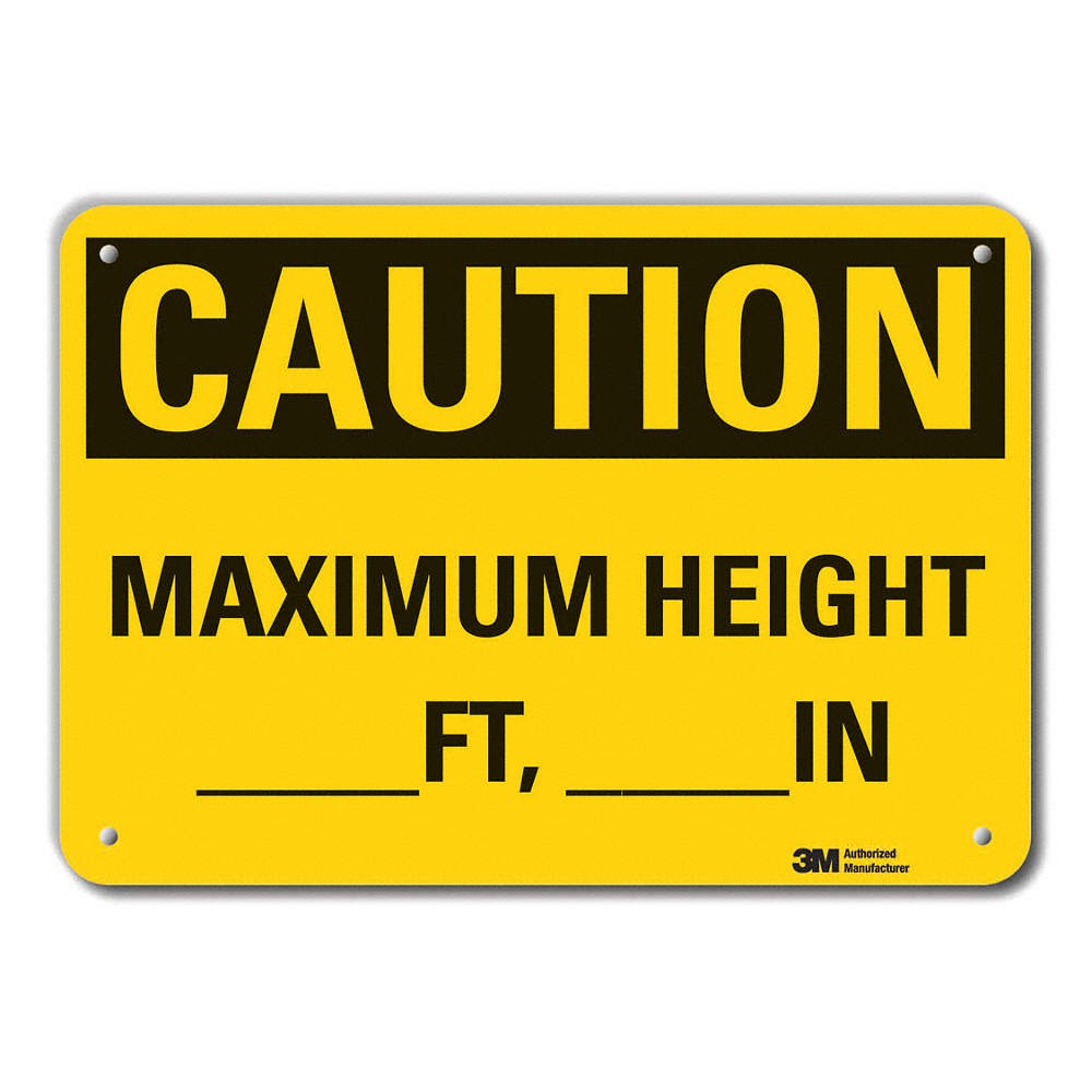 LYLE LCU3-0321-NP_10x7 Caution Sign,7 inx10 in,Plastic 460G68