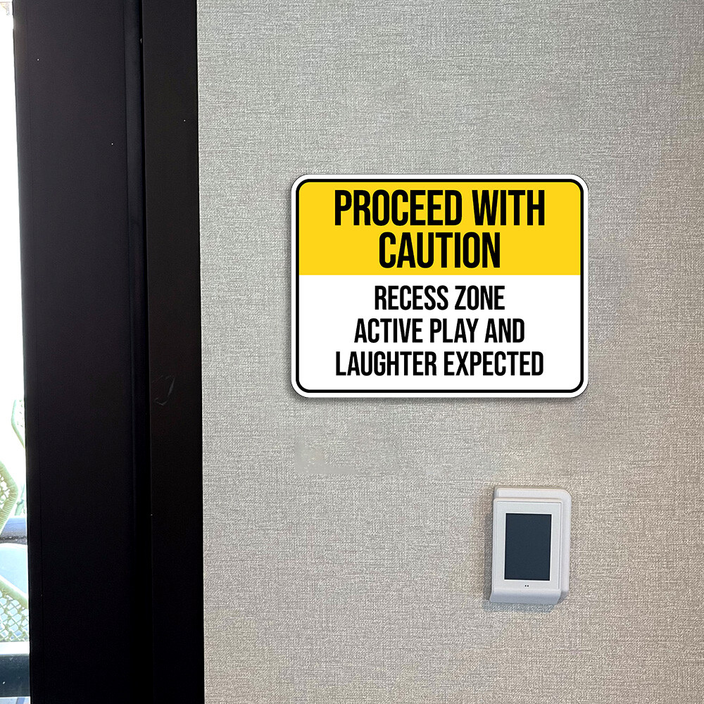 Classic Framed Plus Proceed with Caution: Recess Zone Active Play And….