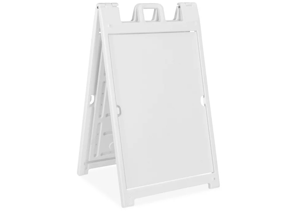 Plastic A-Frame Sign – Deluxe, 24 x 36&Prime;, White – Uline H-7902W