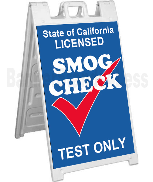 Signicade A-Frame Sign Sidewalk Pavement Sign – SMOG CHECK TEST ONLY
