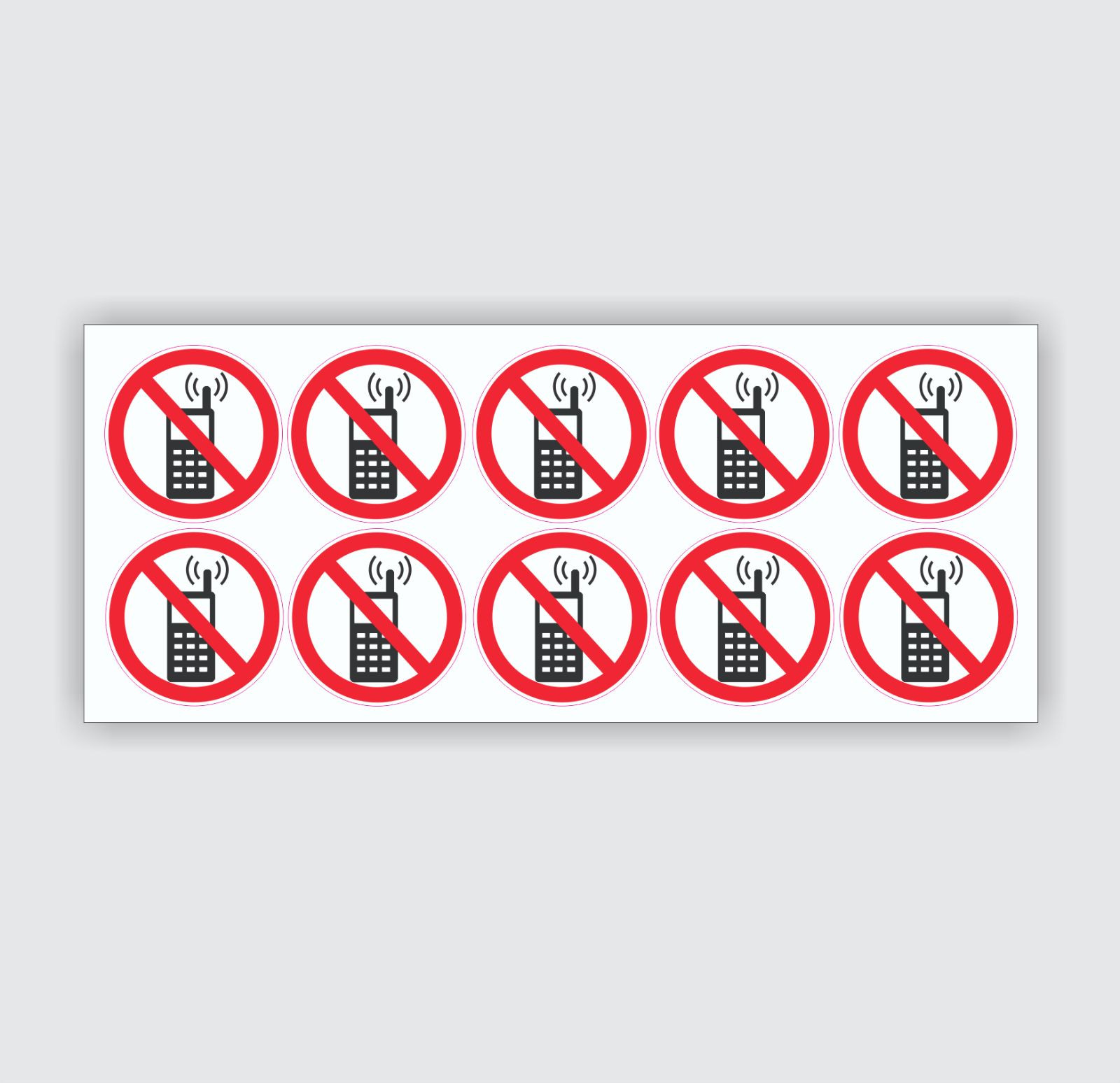 NO CELL PHONE clear stickers | 20 ct | size: 1.5&Prime; dia | decal outdoor durable