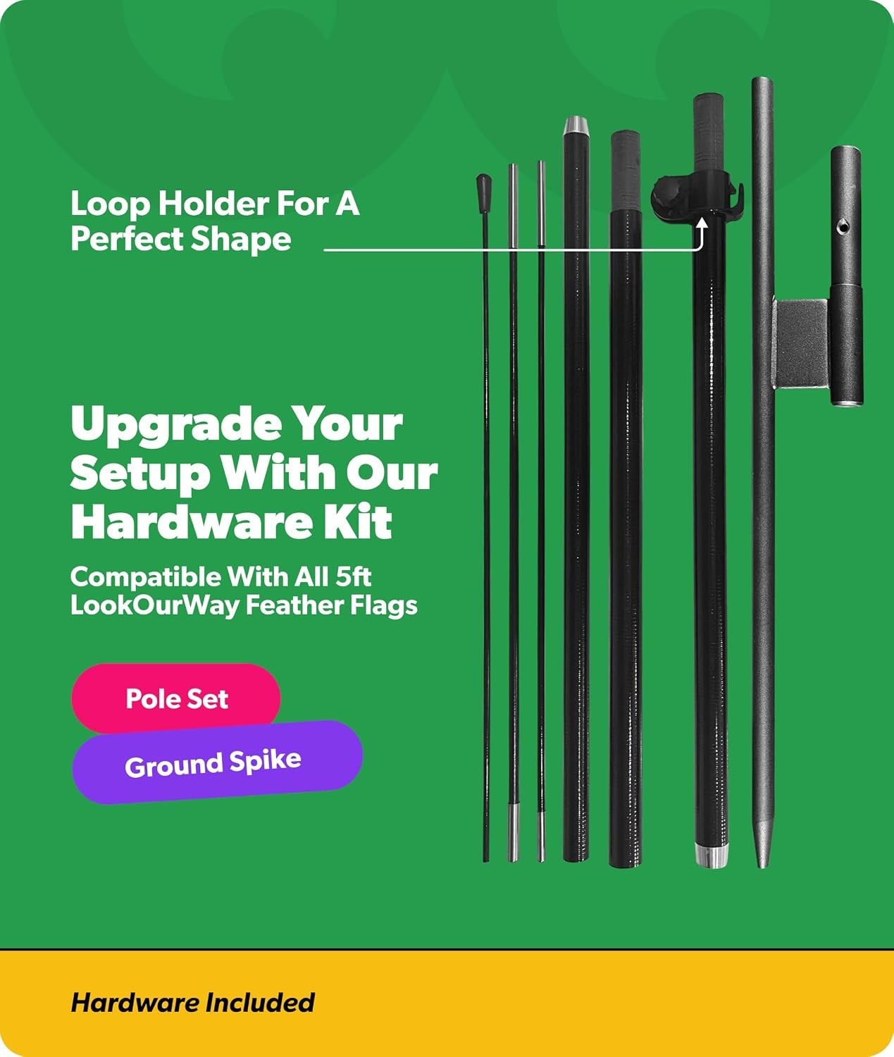 Portable Open Flags – Ground Spike Included