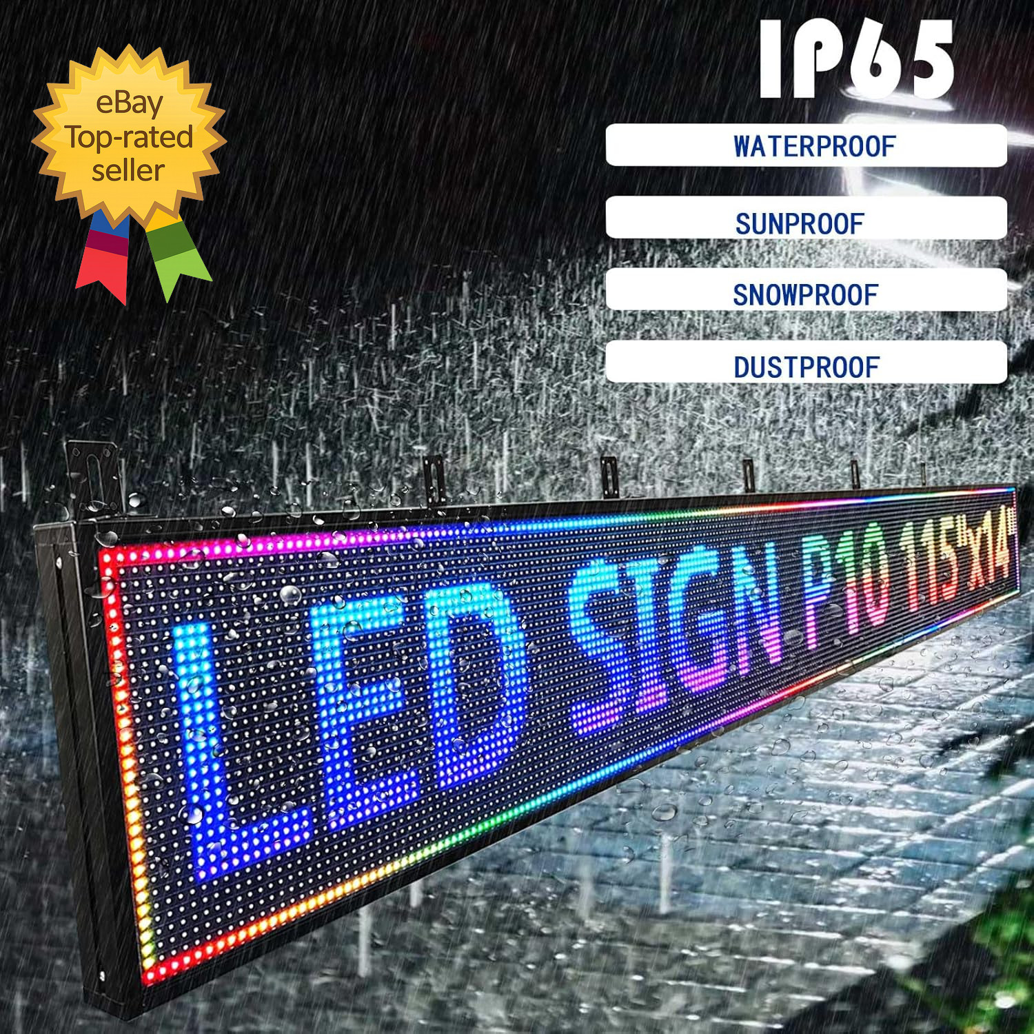 HS Programmable Led Sign Scrolling Outdoor Digital Display Screen P10 115X14….