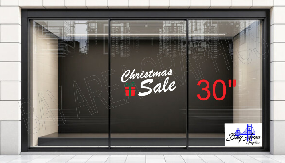 Christmas Sale Window Decal Oracal 651 Vinyl Sticker for Retail Stores*