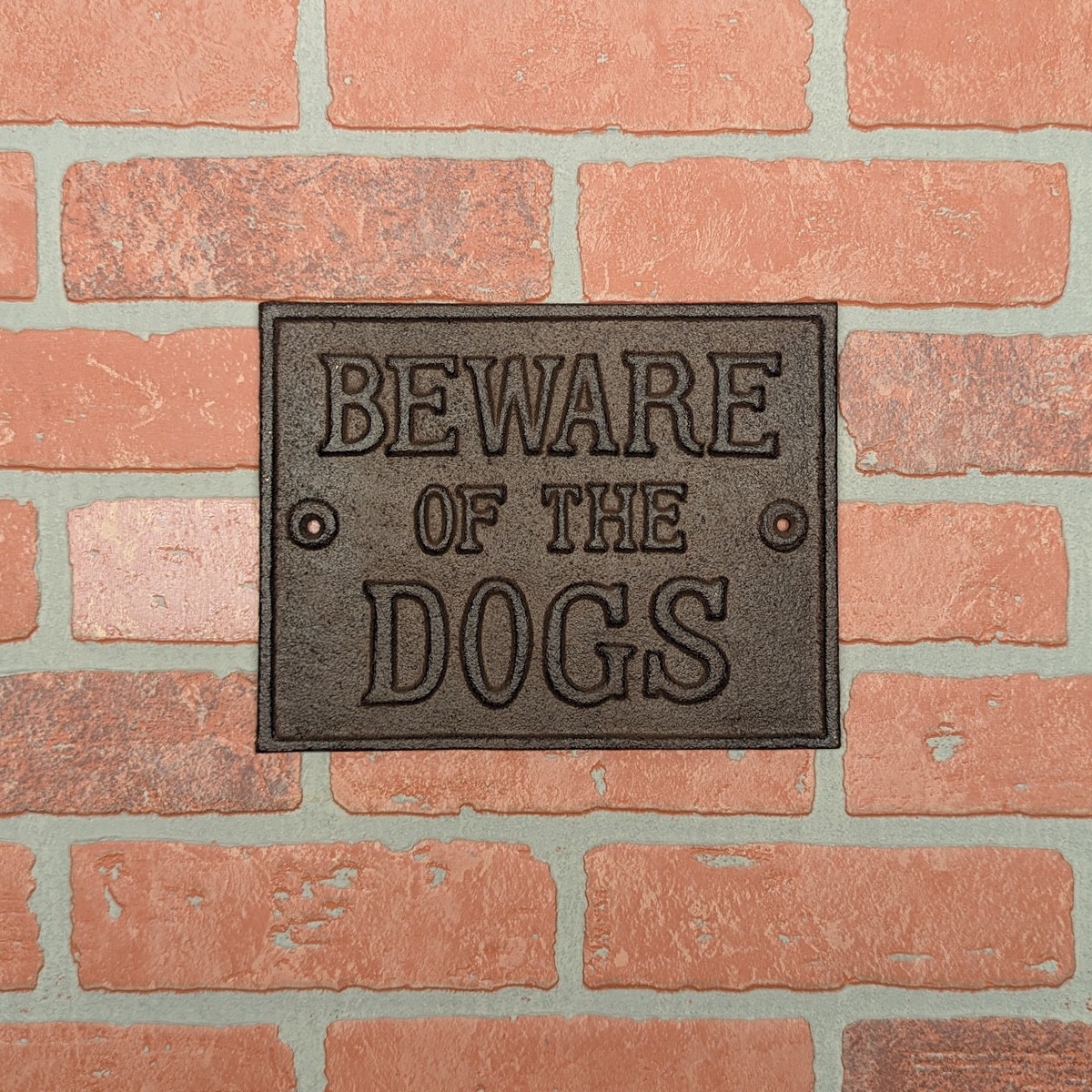 Beware of Dogs Warning Caution Sign Rustic Home Front Porch Garden Gate Plaque