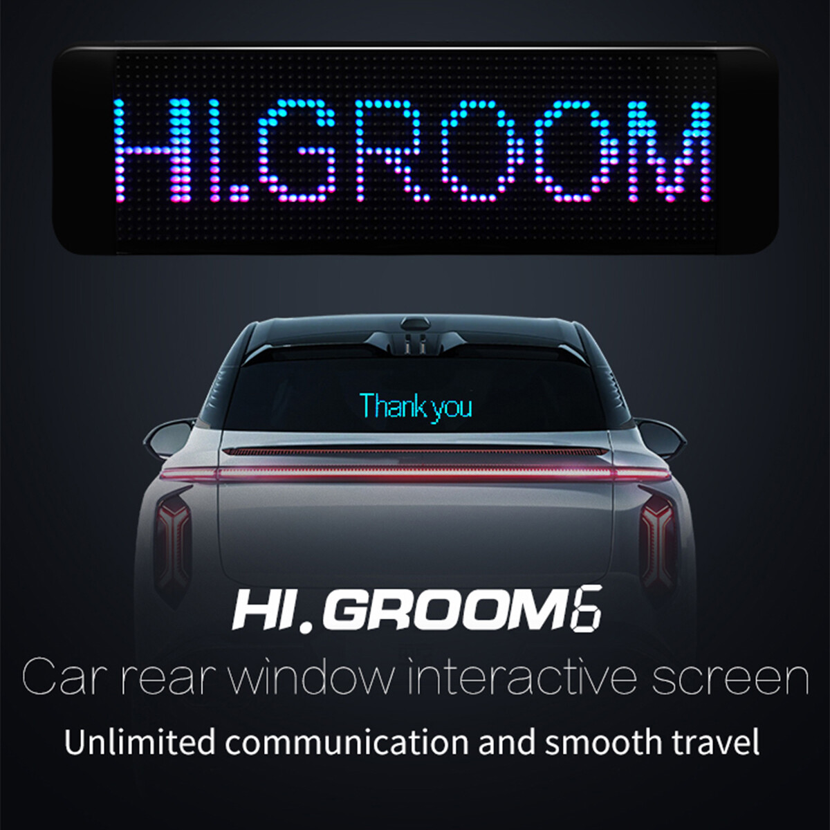 APP Programmable USB HD LED Car Flexible Sign Scrolling Message Display Screen