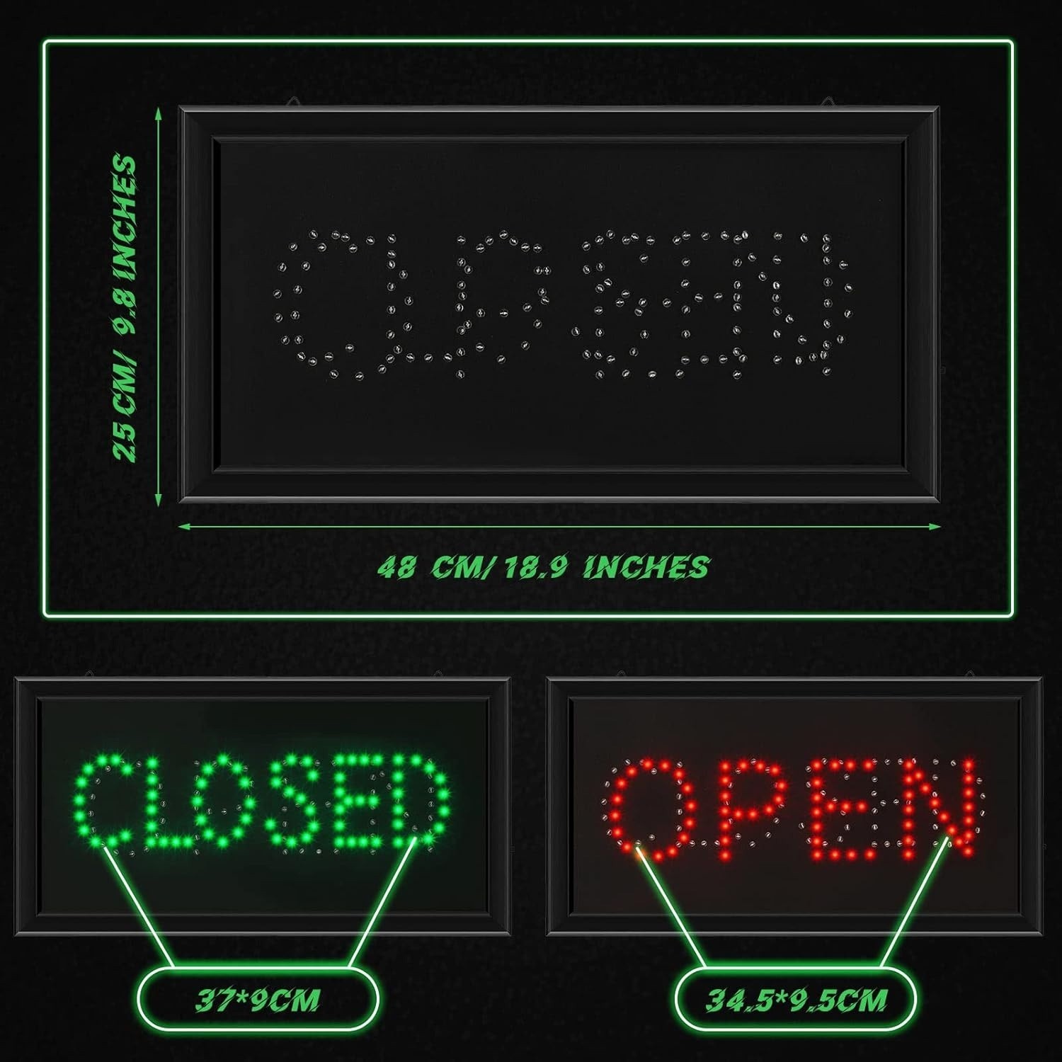 Open/Closed LED Sign Light Store Shop Business Sign Display Shop For Bar Store
