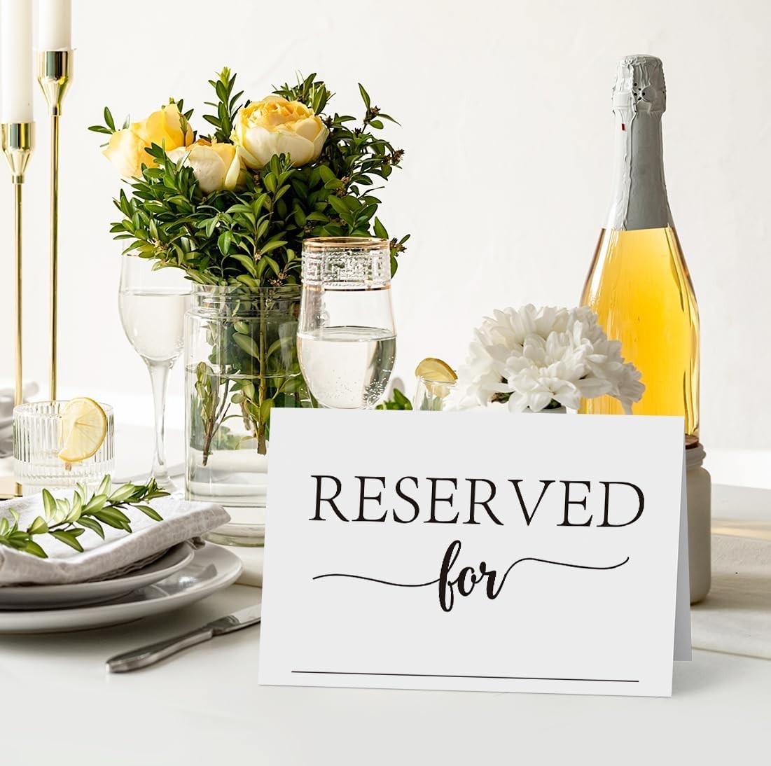 Reserved Table Signs(4×6 Inch, 20 PCS), Reserved Table Tent Card for Wedding, Do