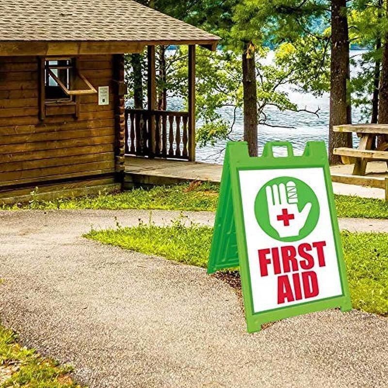 Portable Folding A Frame Sidewalk Sign Double Sided Display Quick Change System