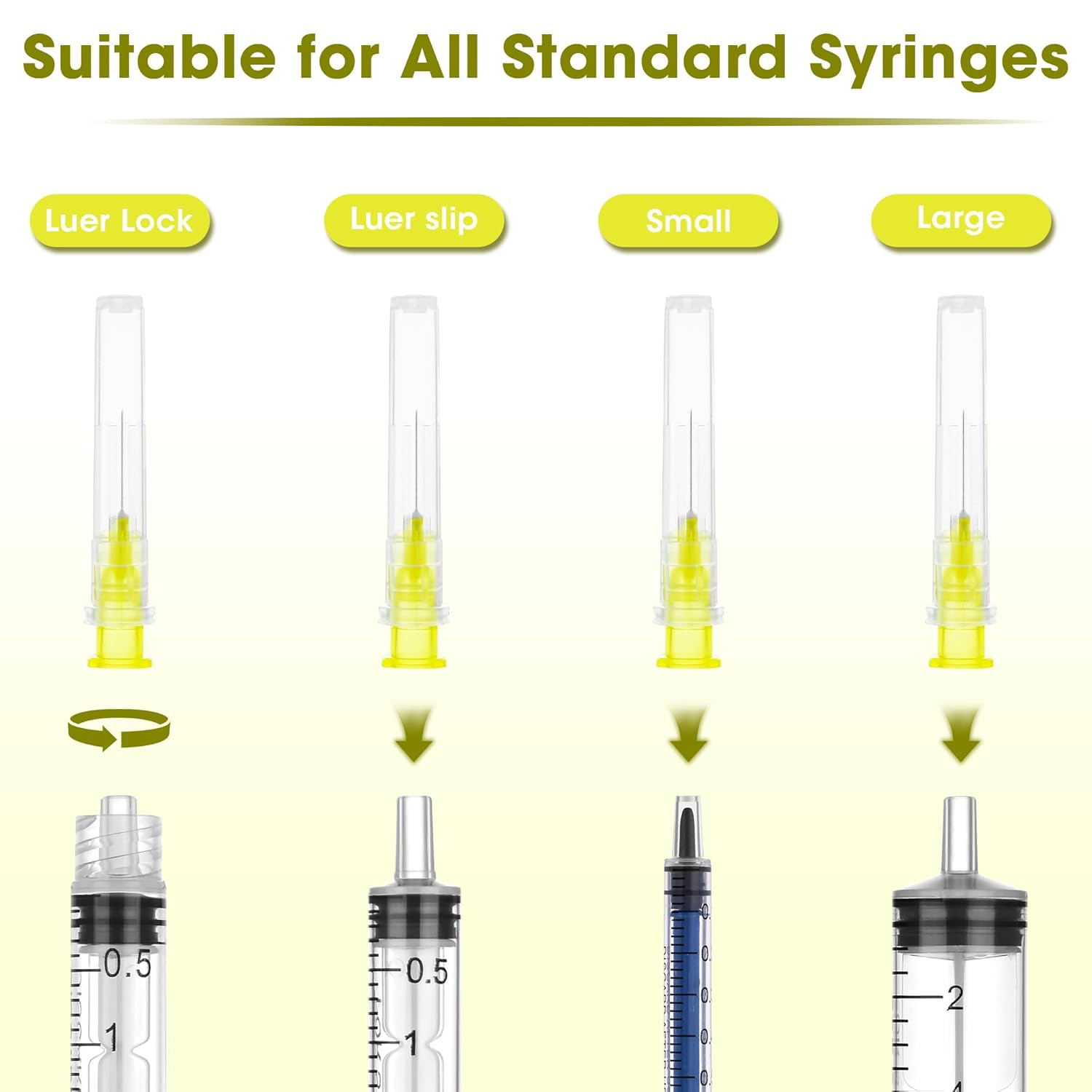 30 Gauge 1/2 Inch Disposable Needles with Caps – Luer Lock Lab Dispensing Access