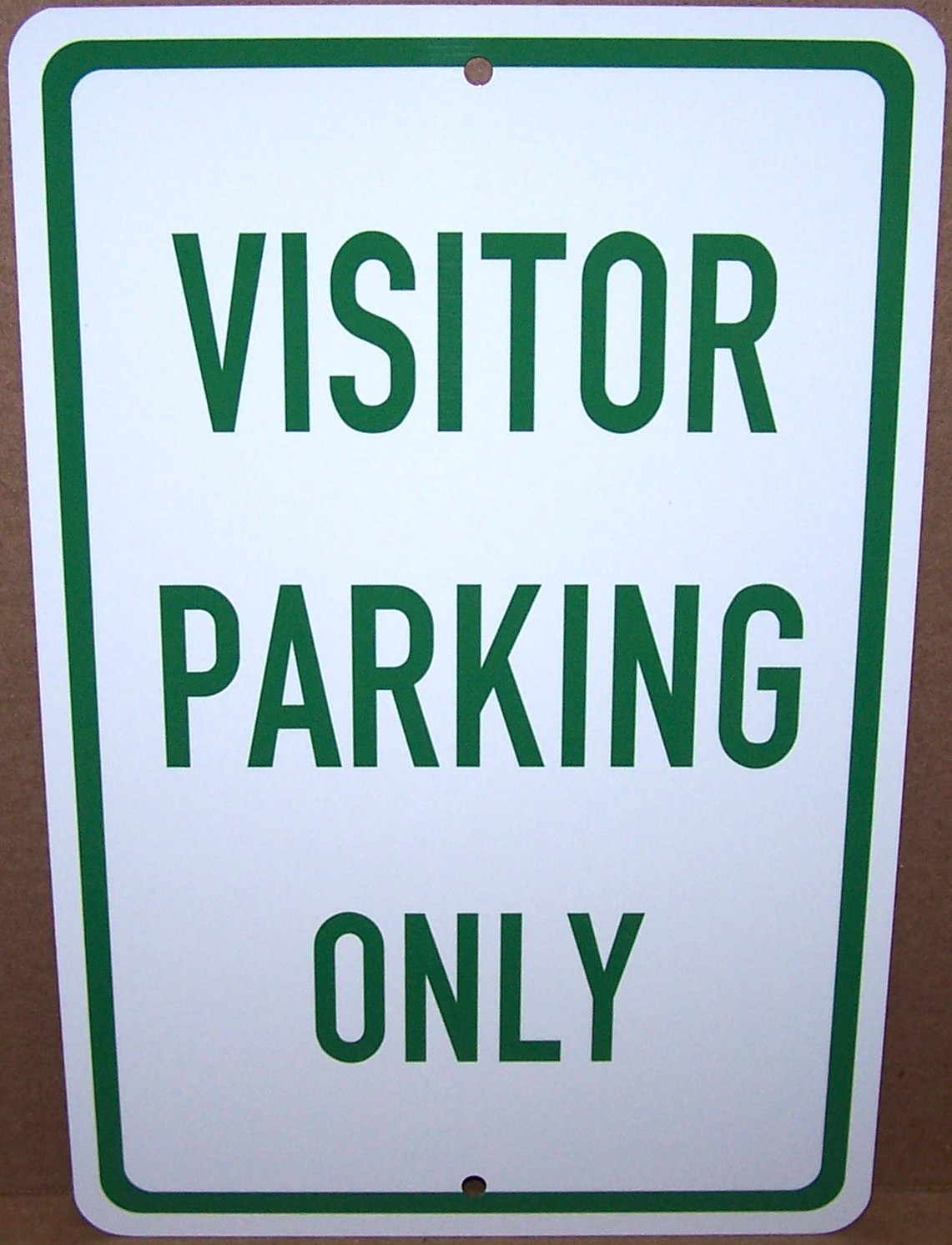 Visitor Parking Only 8&Prime;x12&Prime; Aluminum Sign UV Protected Made in USA – Green