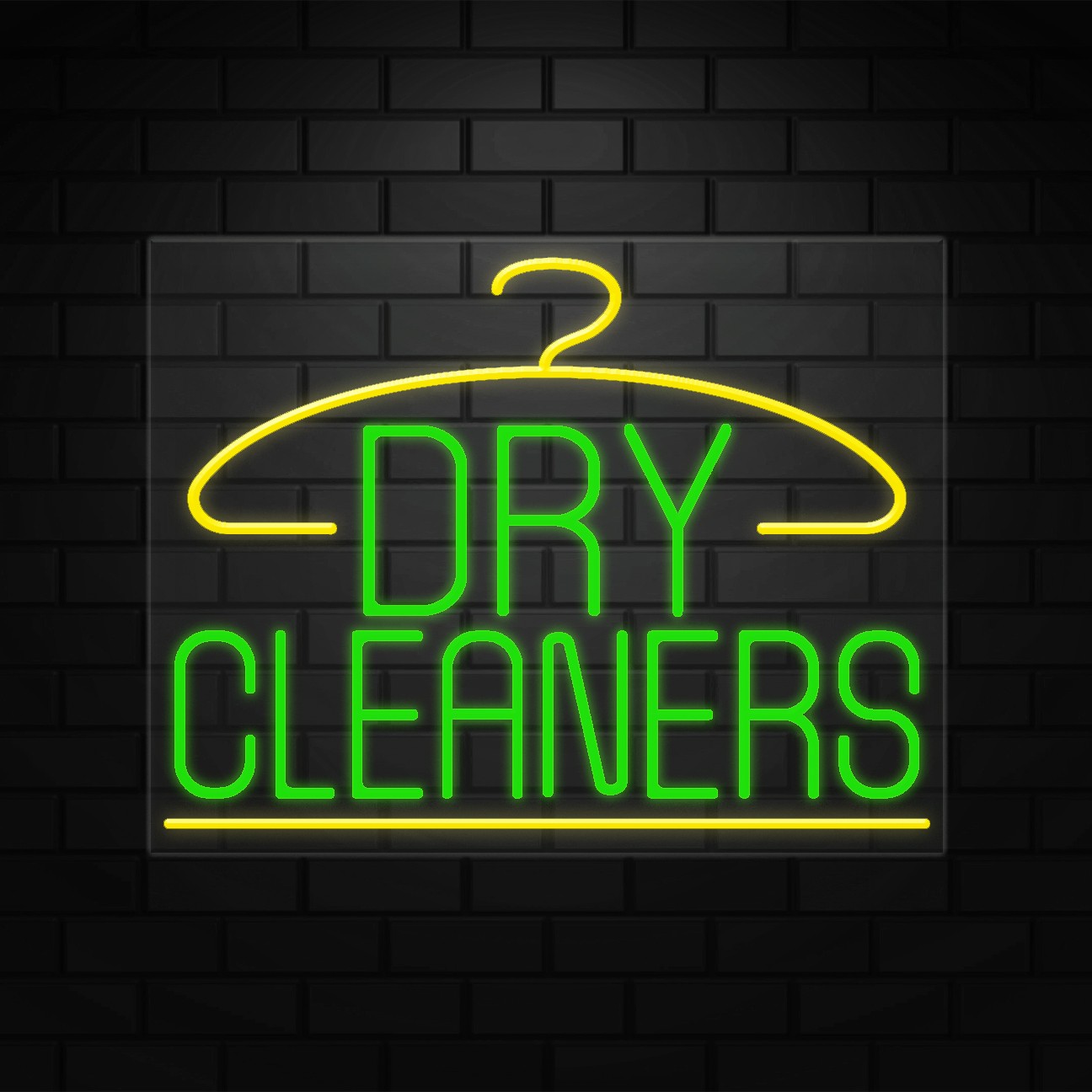 Dry Cleaners Sign for Business Displays | LED Flex Neon | 31&Prime;W x 24&Prime;H x 1&Prime;D