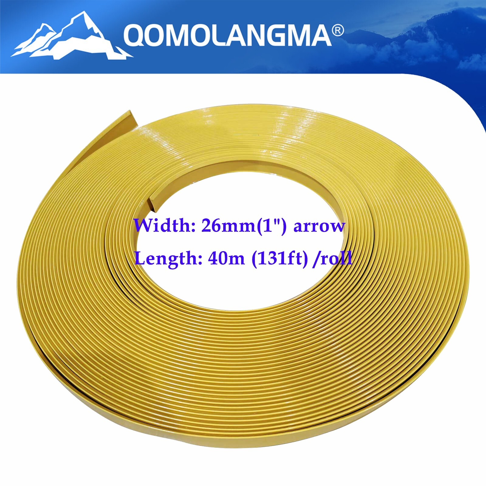 2rolls 1&Prime;x131ft Coil Strip Trim Cap Aluminum Channel Letter Material Yellow