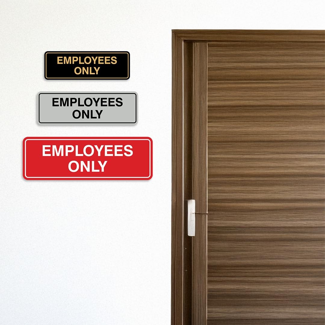Standard Employees ONLY Sign (Multipacks)