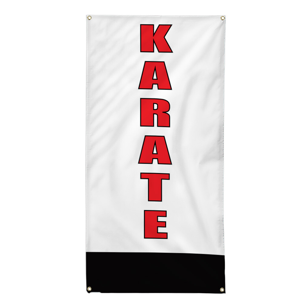 Vertical Vinyl Banner Multiple Sizes Karate Martial Arts Promotion Business