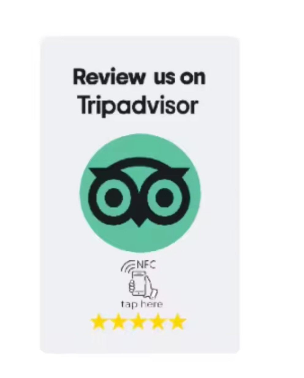 Social Review Tap Card | NFC Contactless QR Code | Unlimited Use Review Cards