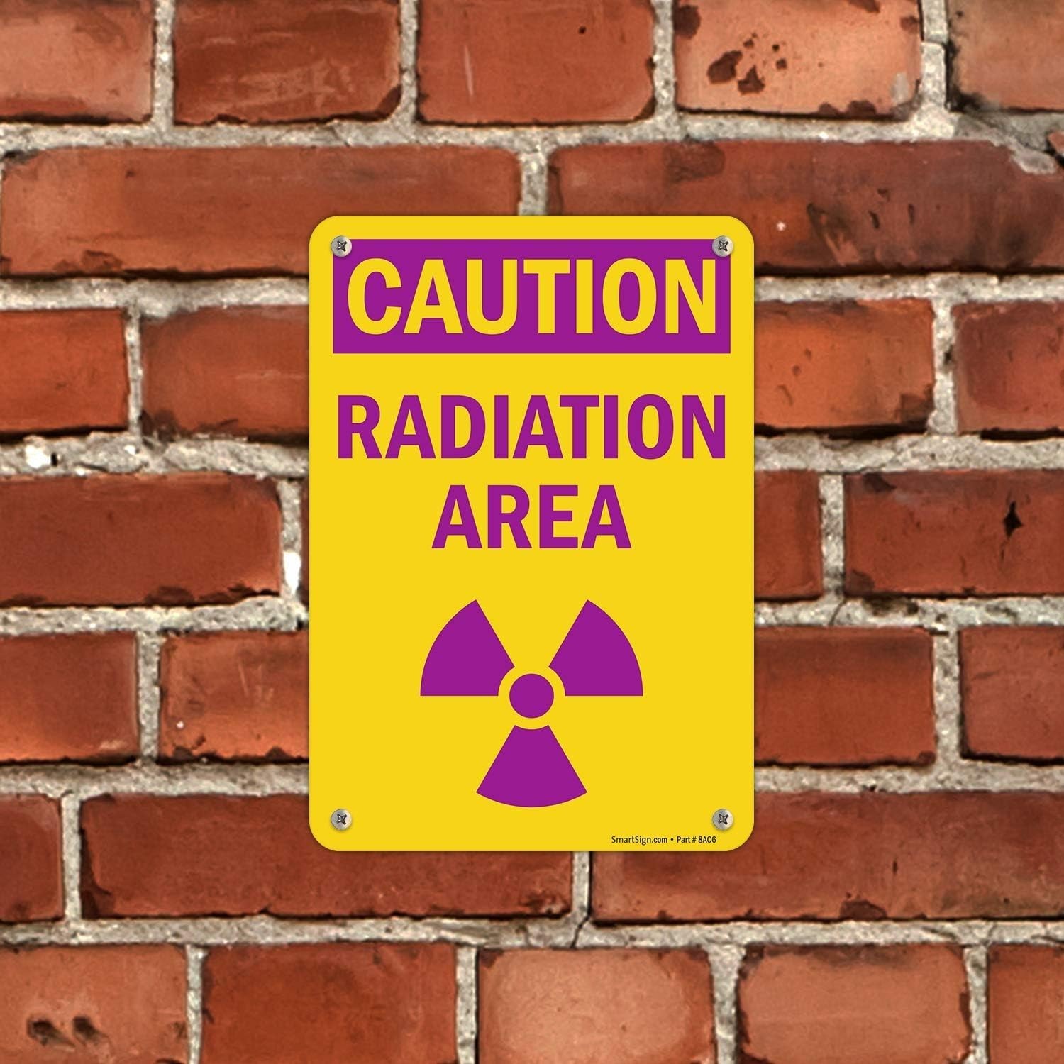 Easy Install 10 x 7 Caution Radiation Area Sign – Long-Lasting HDPE Material