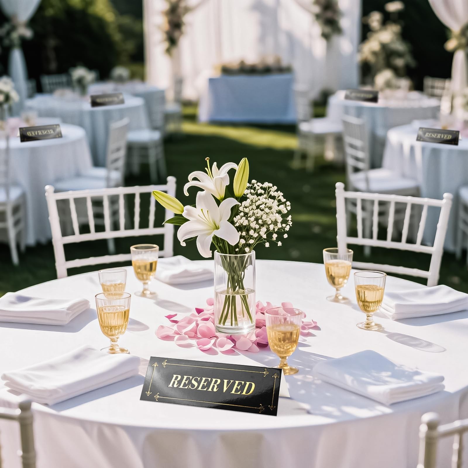 24 PCS Reserved Table Sign Cardstock Reservation Seat Wedding Restaurant Decor