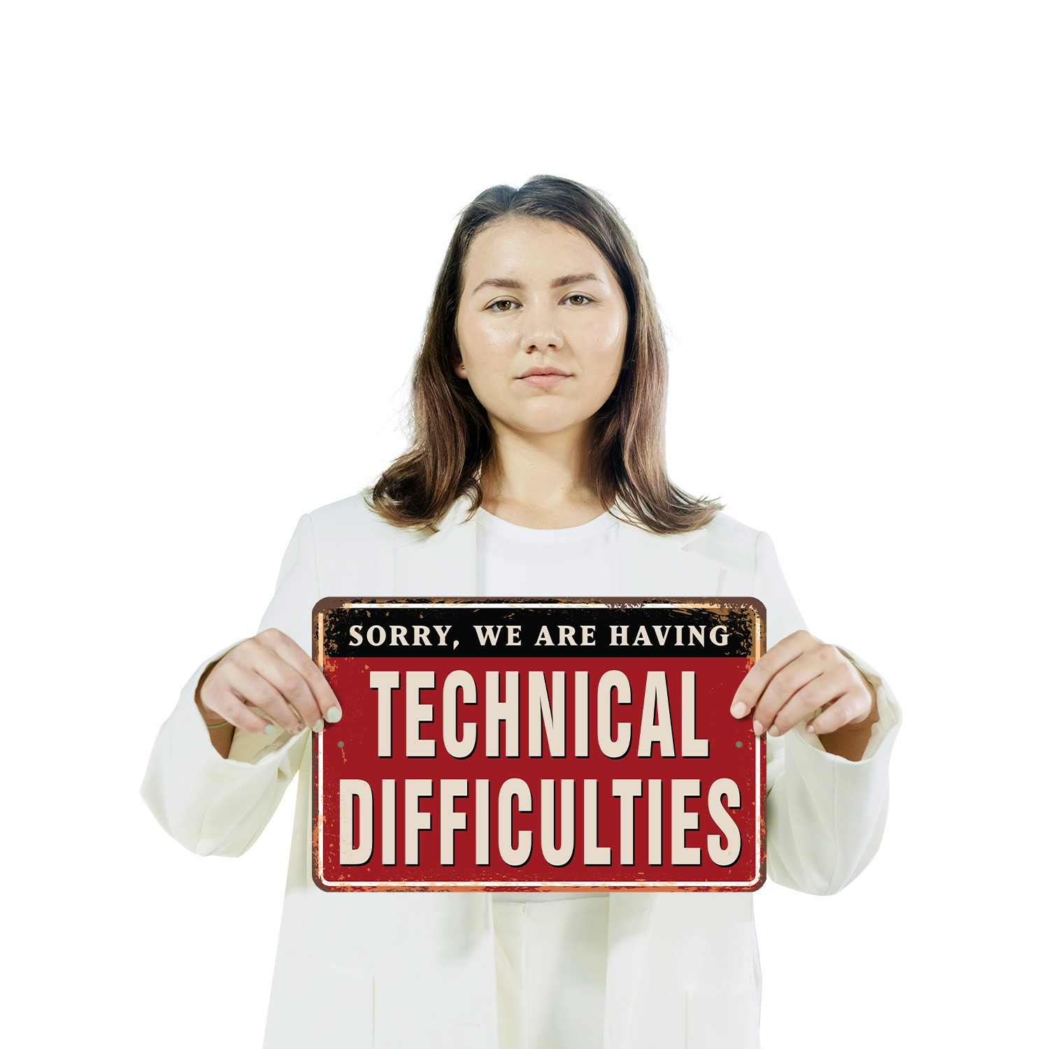 Sorry We Are Having Technical Difficulties Street Sign Please Stand By Perfect