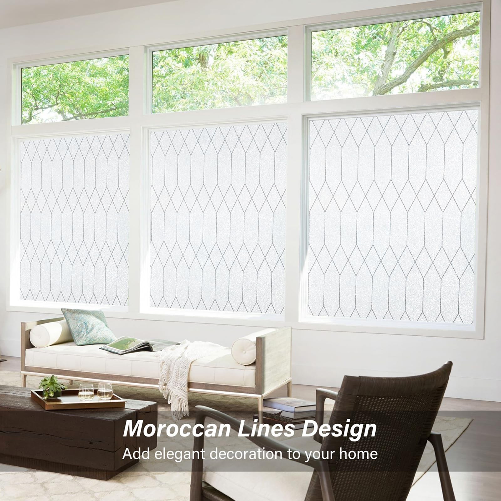 Kromapolis Window Privacy Film Frosted Glass Window Clings, Removable Vinyl D…