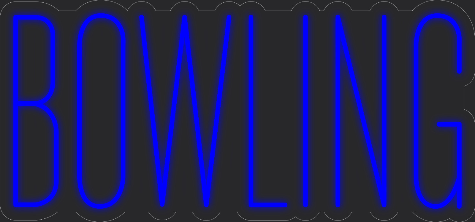 Bowling Neon LED Sign Business Wall Decor Lighted Store Sign 36 x 17 in.