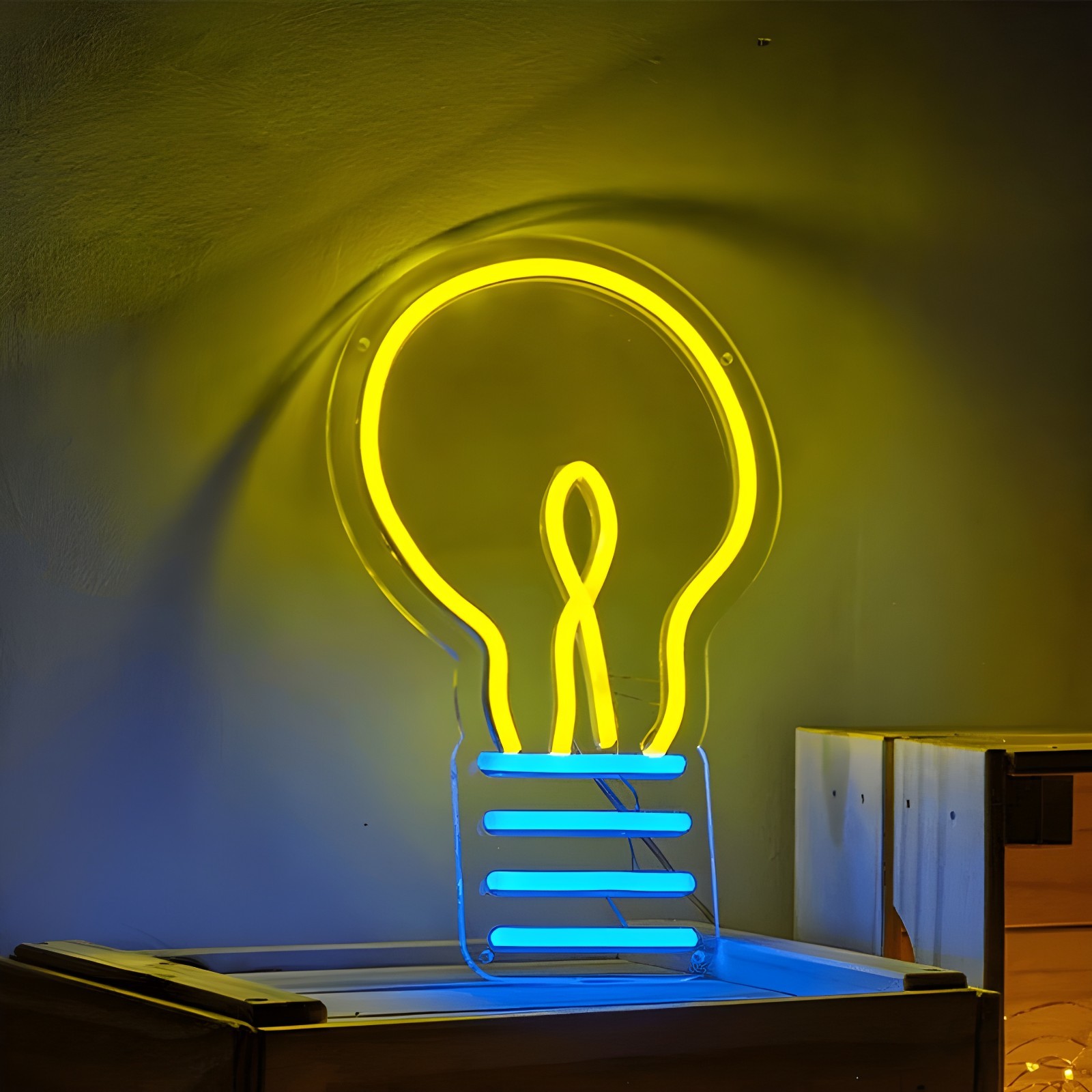 Bulb LED Neon Sign Light Decoration USB Dimmable Office Living Room Idea Gift
