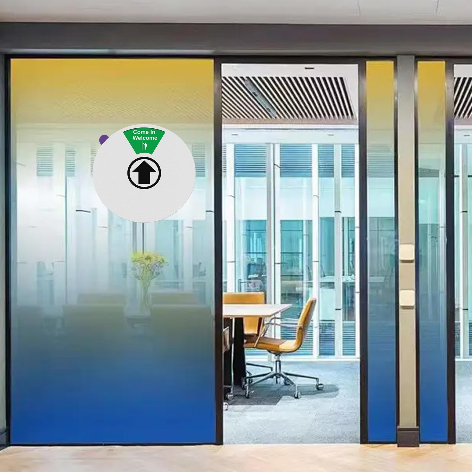 Office Door Sign Come In Welcome Out Of Office In A Meeting Privacy Silver