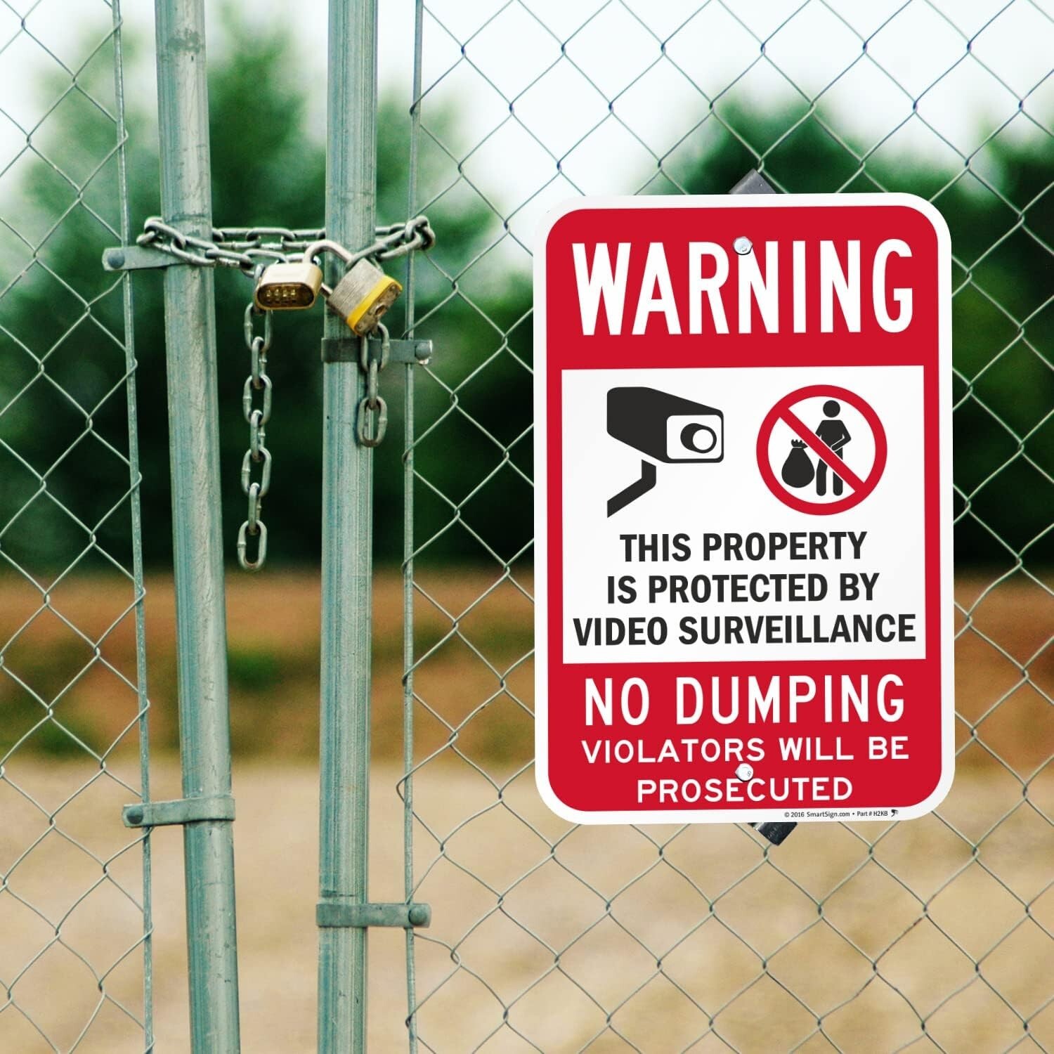 SmartSign Basics 18&Prime; x 12&Prime; Warning – Property Protected By Video Surveillance
