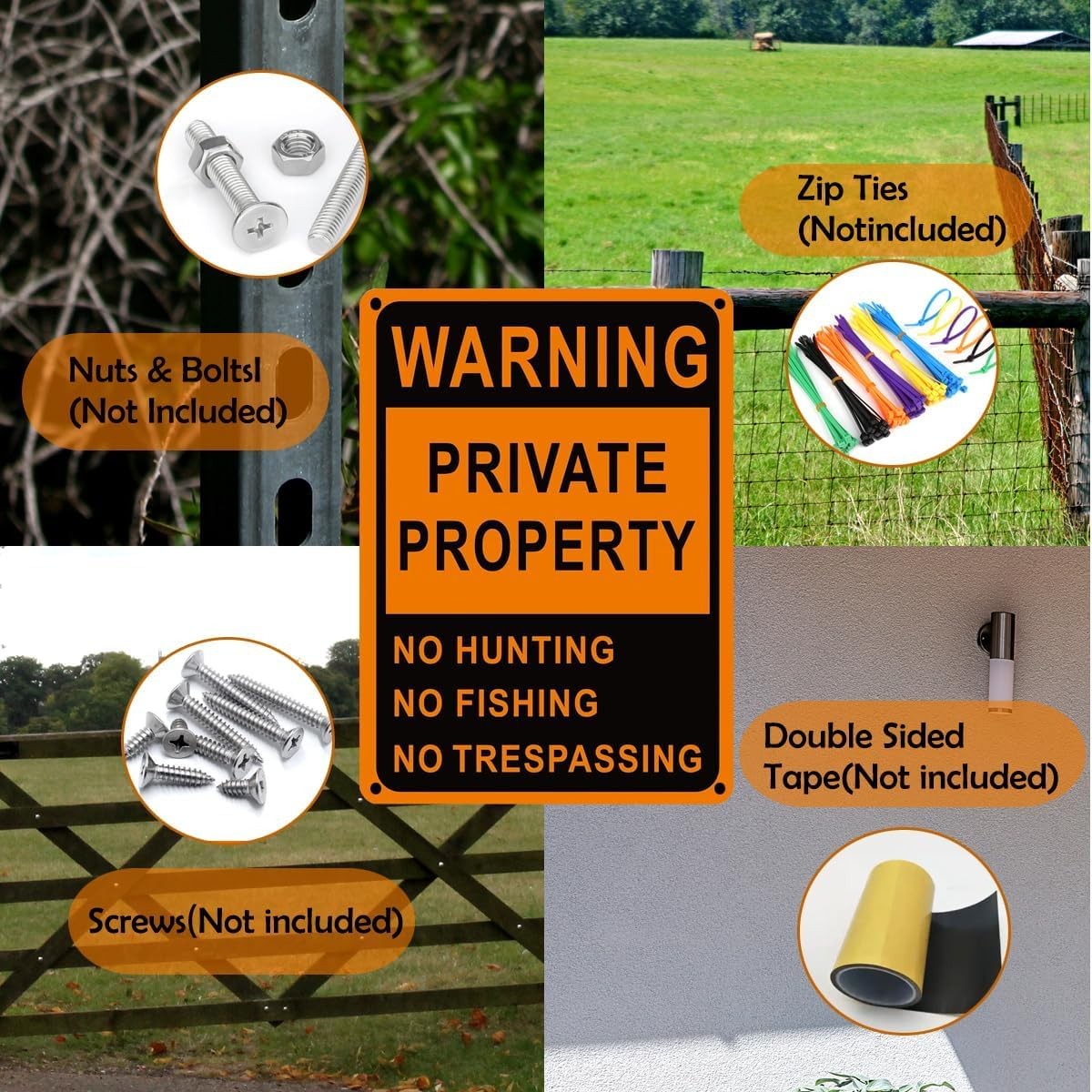 40Pcs No Trespassing Signs Private Property Weatherproof 10×7” Reflective Alu…