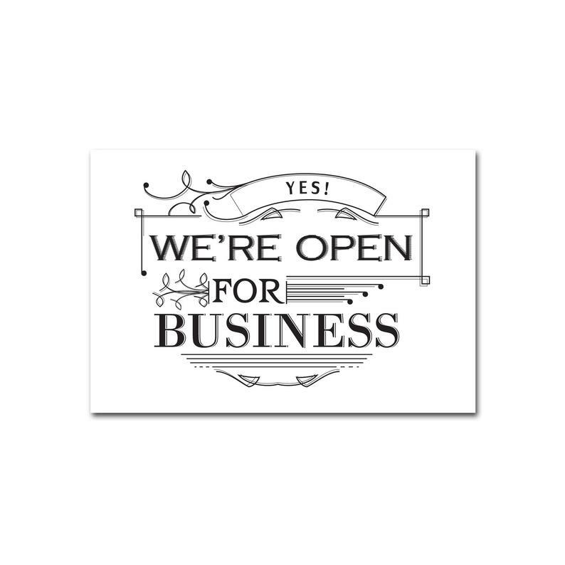 We&rsquo;re Open For Business Store Sign 19&Prime; x 13&Prime;