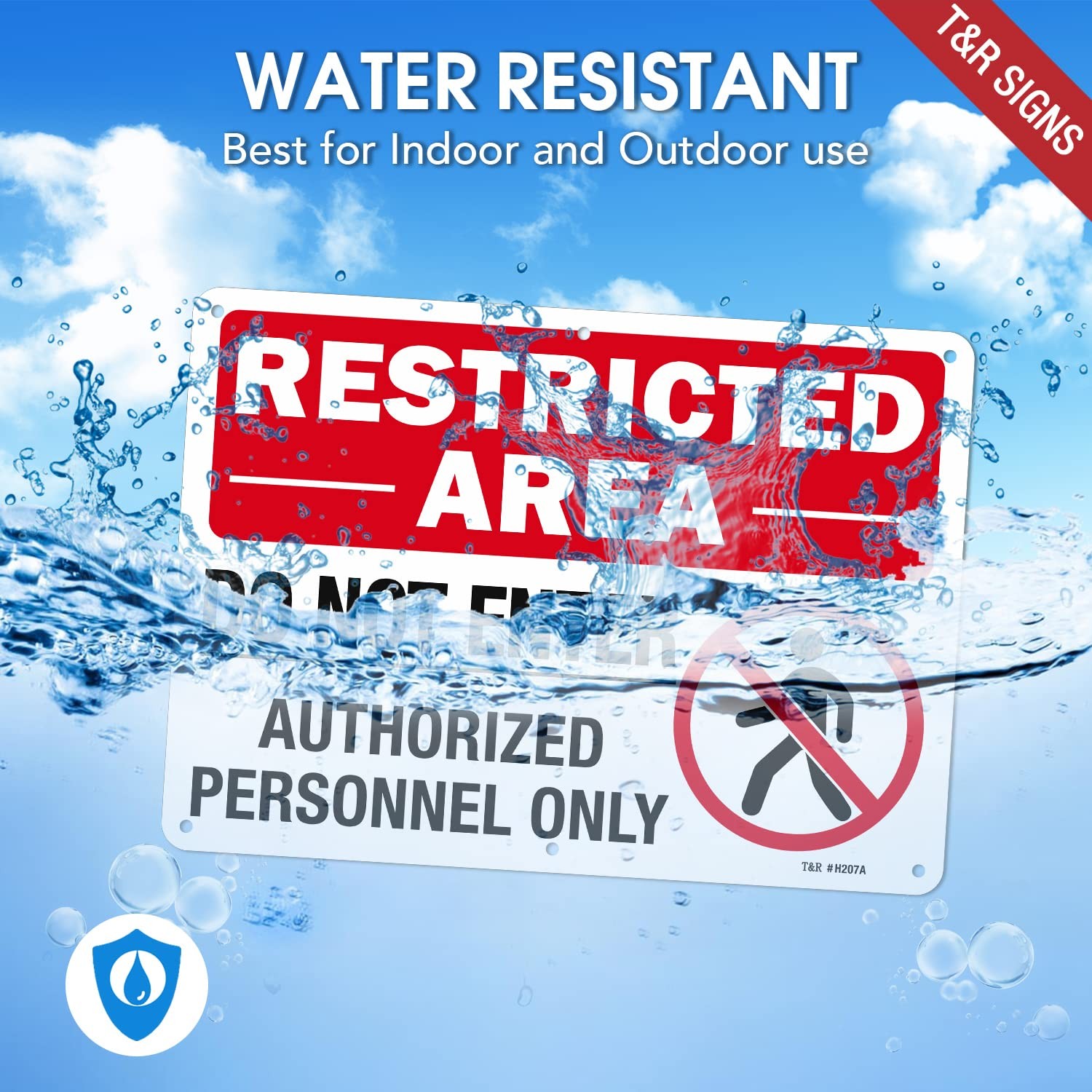 14×10 Inch Restricted Area Sign Do Not Enter Authorized Personnel Only Sign